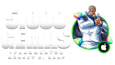 Imagem da oferta 💎5000 Diamantes | 1700 Frags | Monkey D.Garp EX 🔥 | CONTA IOS
