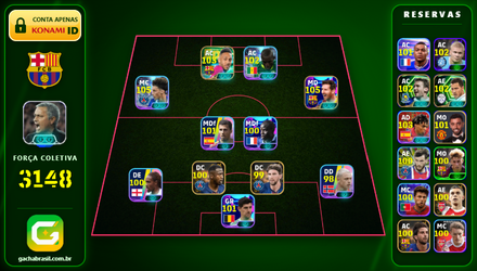 Imagem da oferta [FORÇA: 3148] MESSI 105 +AKLIOUCHE 105 + YAMAL 103 + AUBAMEYANG 103 - CONTA EFOOTBALL MOBILE
