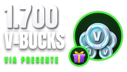 Imagem da oferta 1.700 V-Bucks via Presente 🎁 Pacotão ou outro item da sua loja | Fortnite