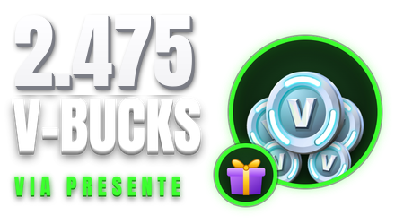 Imagem da oferta 2.475 V-Bucks via Presente 🎁 Pacotão ou outro item da sua loja | Fortnite