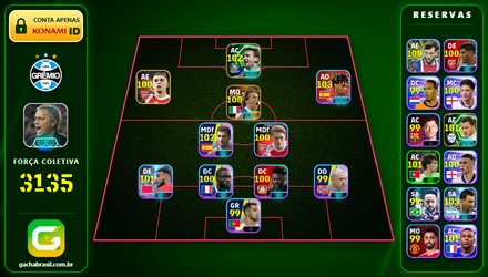 Imagem da oferta [FORÇA: 3135] DEL PIERO 108 + MESSI 103 + YAMAL 103 + RODRI 102 - CONTA EFOOTBALL MOBILE