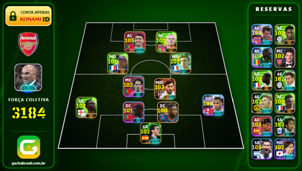 Imagem da oferta [FORÇA: 3184] MESSI 105 + CR7 105 + CANTONA 102+ HAALAND 103 - CONTA EFOOTBALL MOBILE