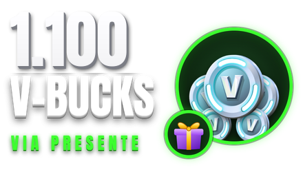 Imagem da oferta 1.100 V-Bucks via Presente 🎁 Pacotão ou outro item da sua loja | Fortnite