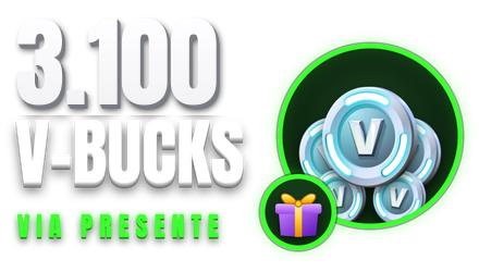 Imagem da oferta 3.100 V-Bucks via Presente 🎁 Pacotão ou outro item da sua loja | Fortnite