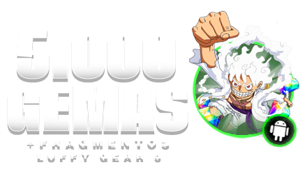 Imagem da oferta (Conta ANDROID) 5.000 Diamantes + 800 Fragmentos + Luffy Gear 5