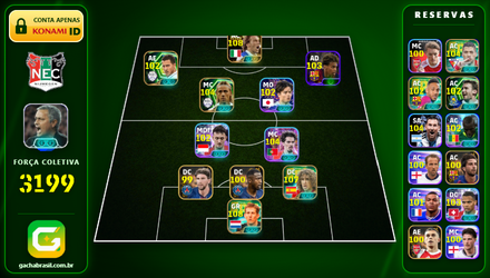 Imagem da oferta [FORÇA: 3199] VAN DER SAR 108 + DEL PIERO 108 + PUYOL 107 + GUTI 104 - CONTA EFOOTBALL MOBILE