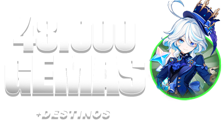 Imagem da oferta  💎 48.000 Gemas Essenciais + Furina ⭐⭐⭐⭐⭐ + 60 Destinos Entrelaçados  (NA)