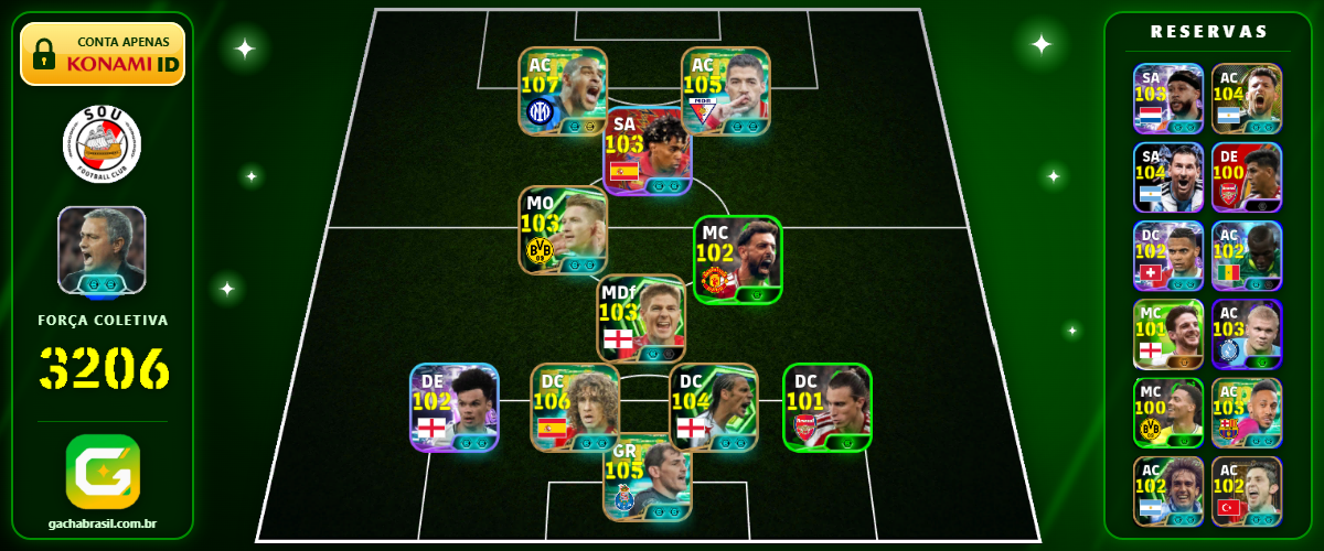 Imagem da oferta [FORÇA: 3206] ADRIANO 107 + PUYOL 106 + CASILLAS 105 - CONTA EFOOTBALL MOBILE