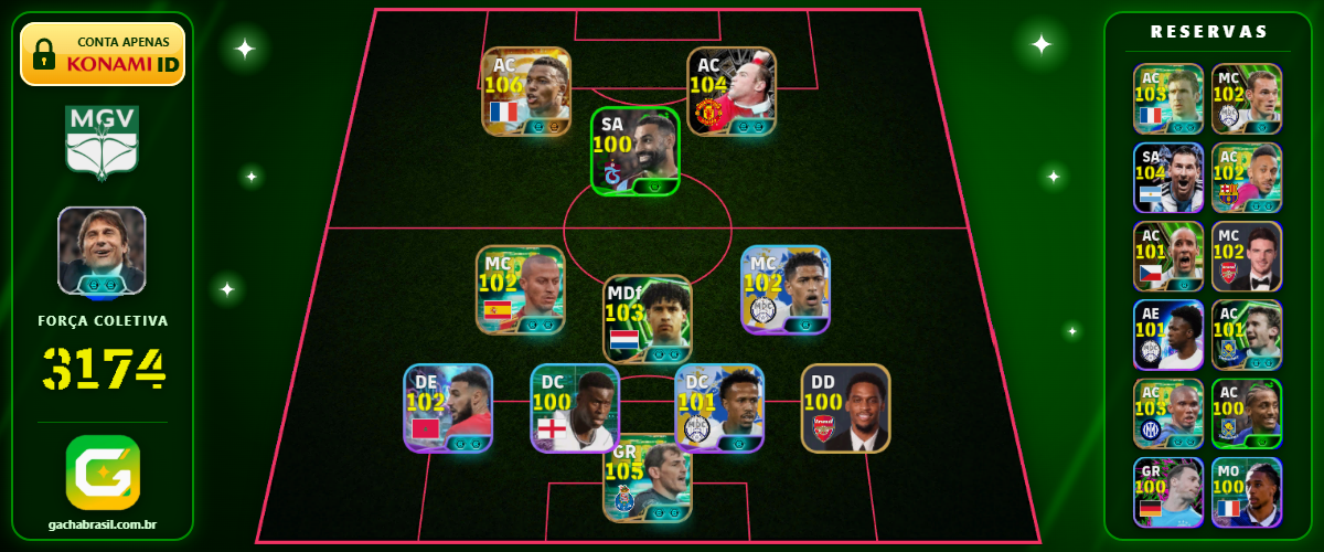 Imagem da oferta [FORÇA: 3174] MBAPPE 106 + CASILLAS 105 + ROONEY 104 - CONTA EFOOTBALL MOBILE