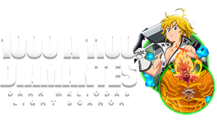 Imagem da oferta 💎 1000–1100 Diamantes + 5–15 UR aleatórios nível máximo + 15–20 Cupons SSR + ✨ UR Light Escanor e UR Dark Meliodas |